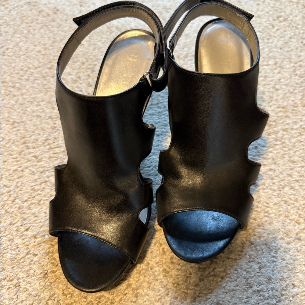 Me Too Black Cutout Heels - Picture 2 of 5
